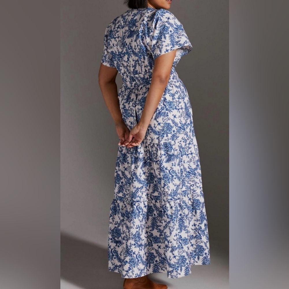 Anthropologie The Somerset Maxi Dress Blue and White Maxi Dress - Picture 4 of 15